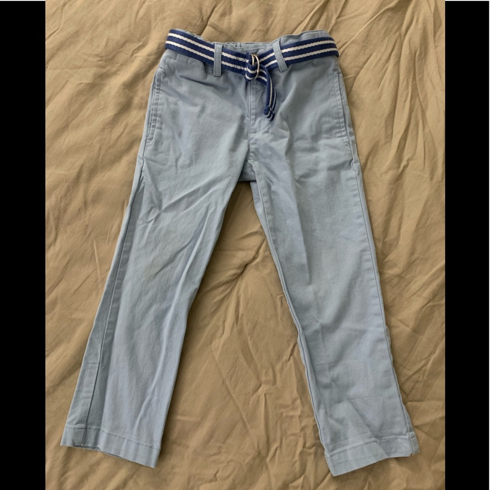 Ralph Lauren Polo boys stripped belt chino pants